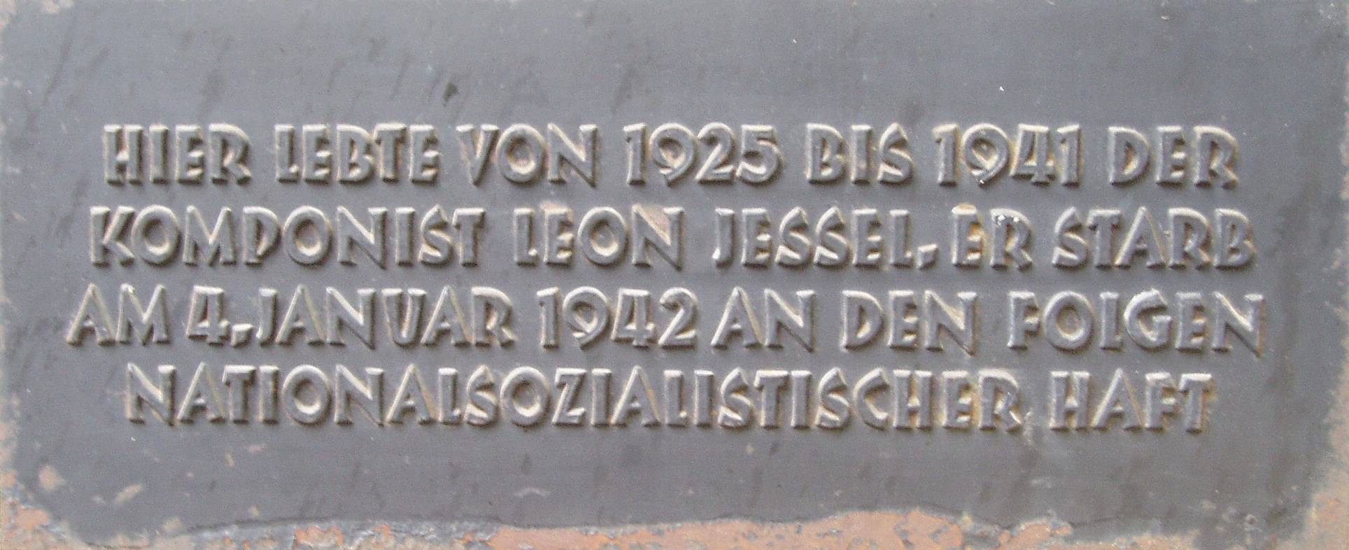 Leon-Jessel-Gedenktafel